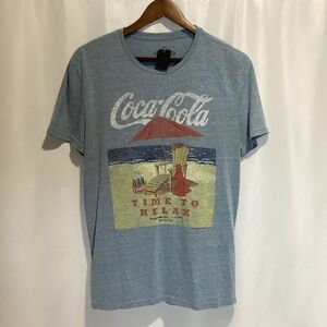 1000. Men’s Vintage Coca-Cola T-Shirt Light Blue | Size Medium VGUC
